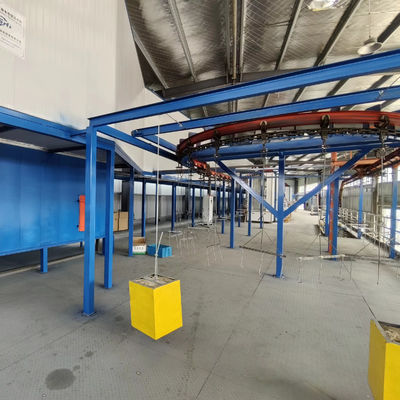 Large Scale Metal Powder Coating Line Loom Parts Automatic Powder Coating System
