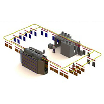 1.2mm Steel Automated Powder Coating Line High Speed Industrial Powder Coating Systems